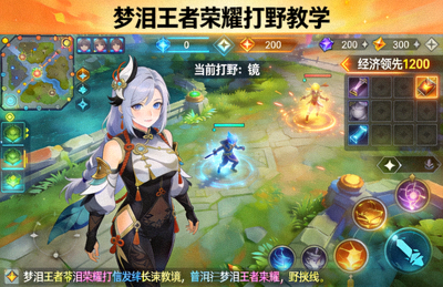 梦泪王者荣耀打野教学直播画面截图